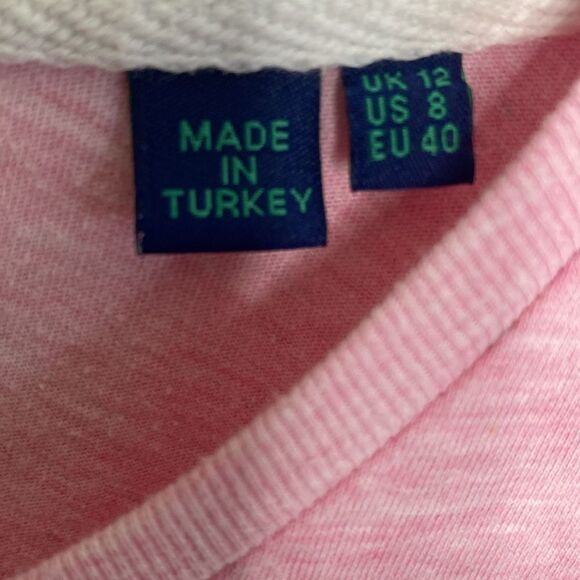 SUPERDRY Women’s Pink Varsity T Shirt Size 8 - Picture 3 of 5